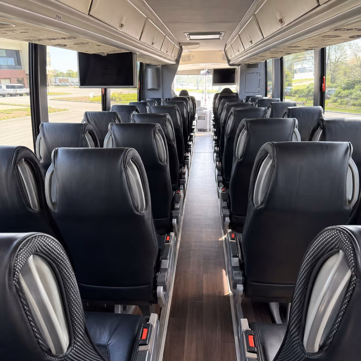 56 passenger charter bus interior