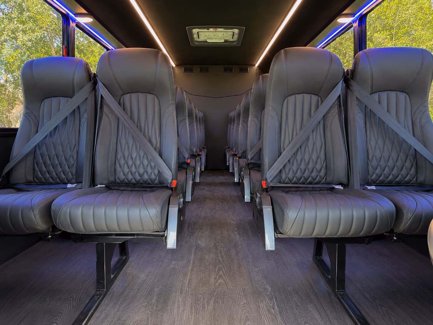 long island 15 passenger minibus interior