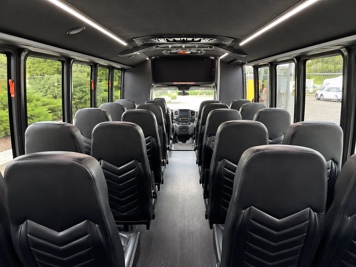 long island 18 passenger minibus interior