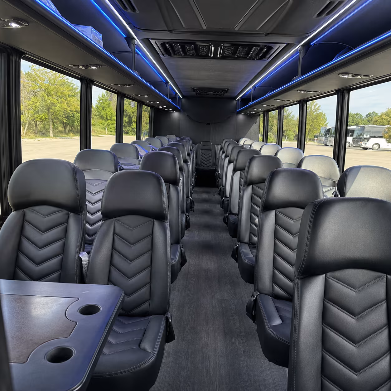 long island 25 passenger minibus inside