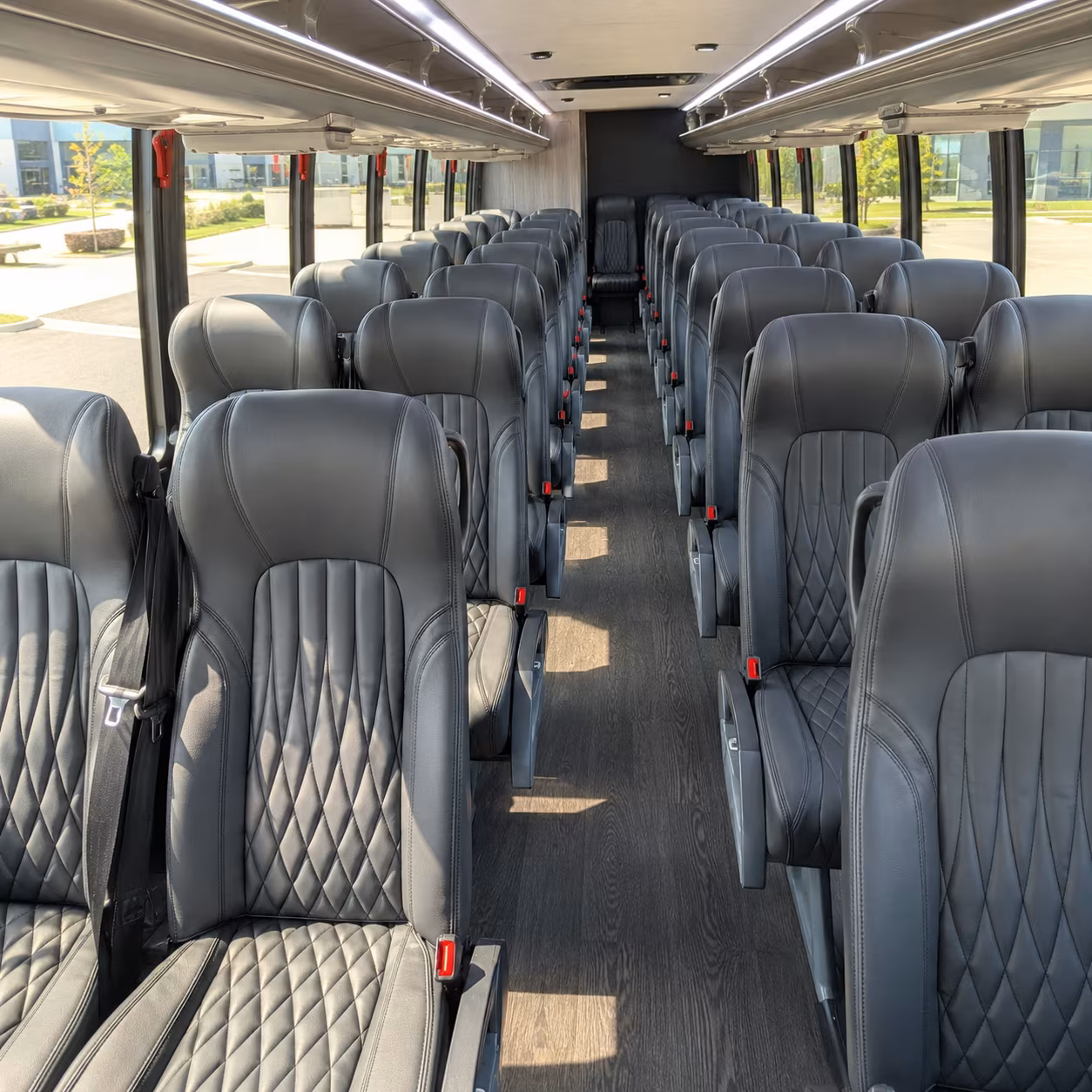 long island 28 passenger minibus inside
