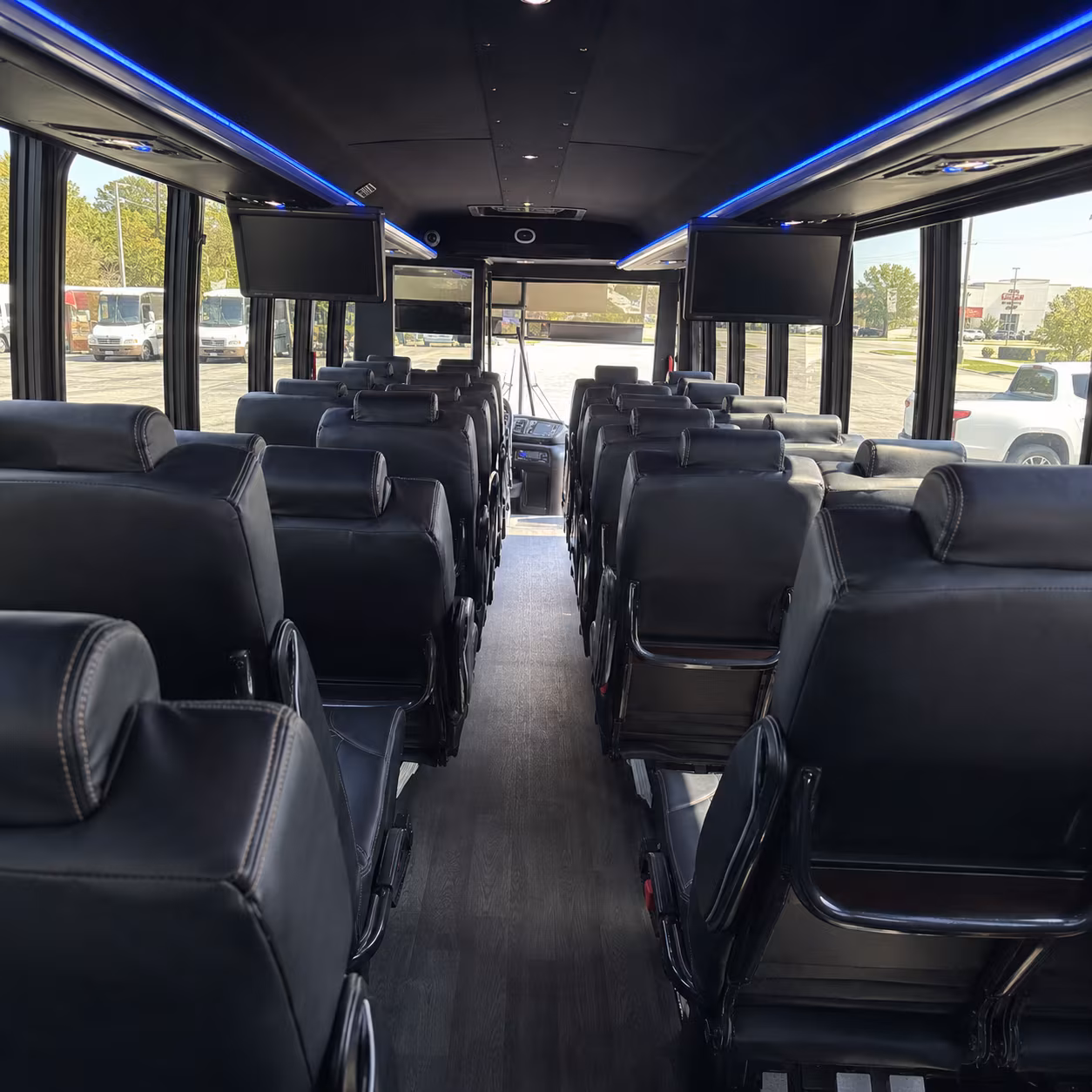 long island 30 passenger minibus interior
