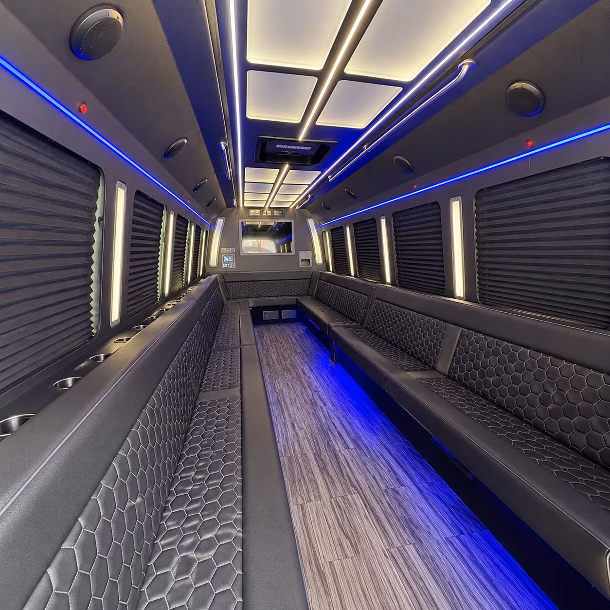 long island 30 passenger party bus interior
