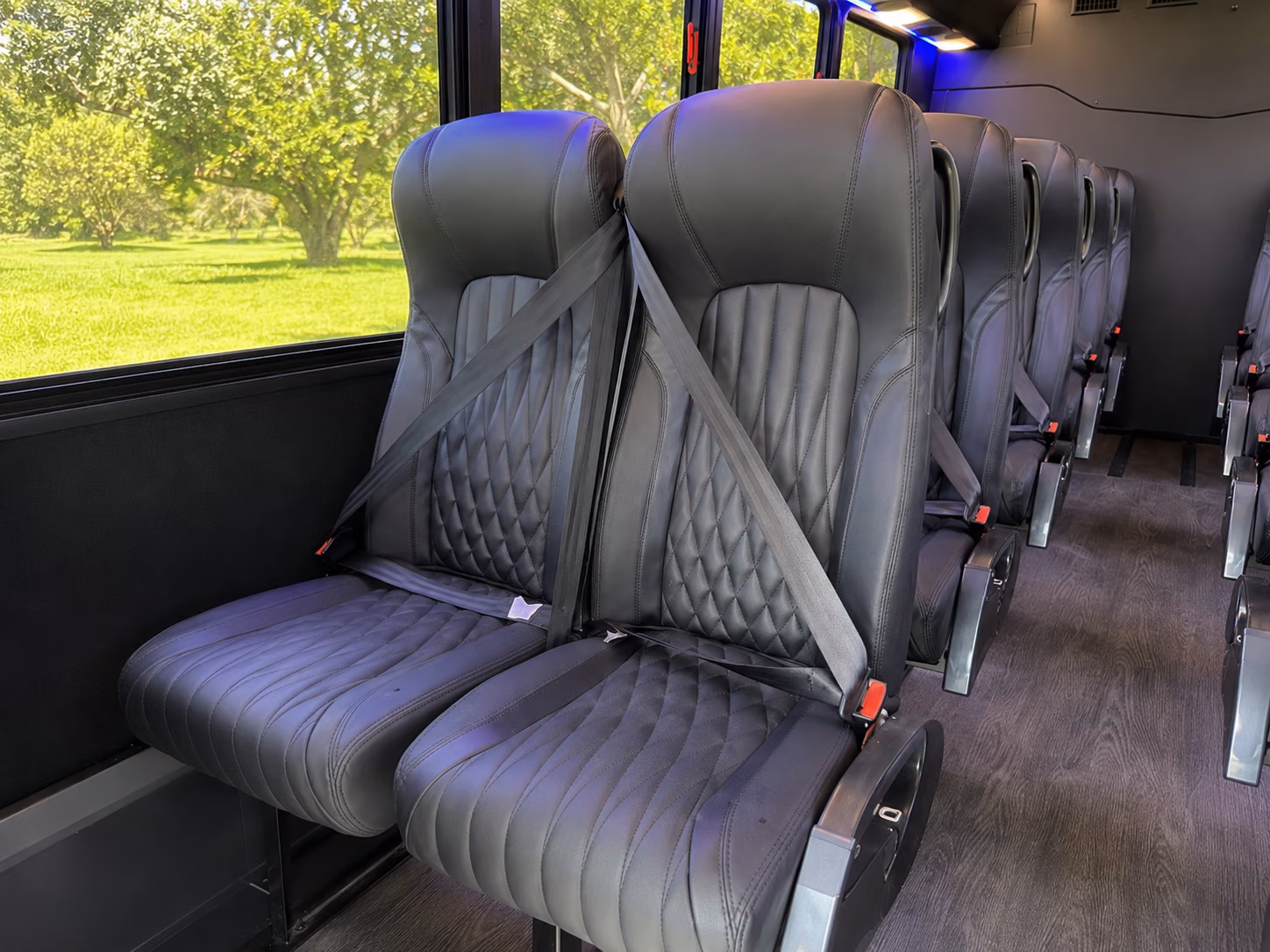 long island wine tour brewery transportation onboard seating